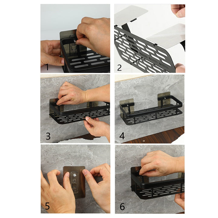 Lisslune | Bathroom shelves corner shelf without drilling shower shelf holder