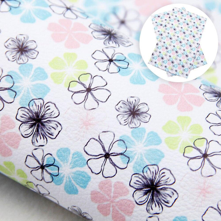 Lisslune | Floral Elegance Synthetic Leather Creative Sheets