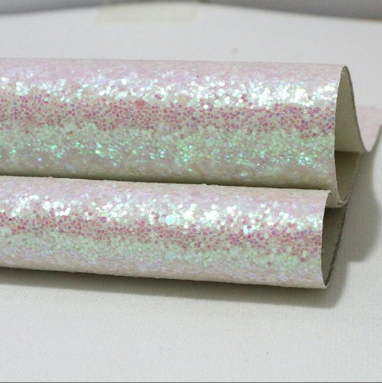 Lisslune | Sparkling Chunky Glitter Synthetic Leather Sheet - Ideal for creative DIY projects