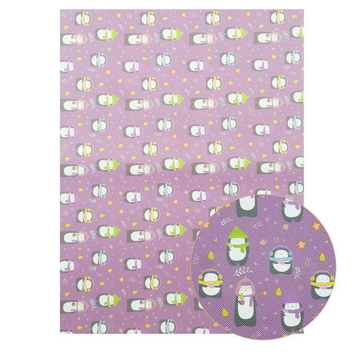Lisslune | Chic Synthetic Leather Leaves with Luxurious Cartoon Bow Prints for Stylish DIY Creations