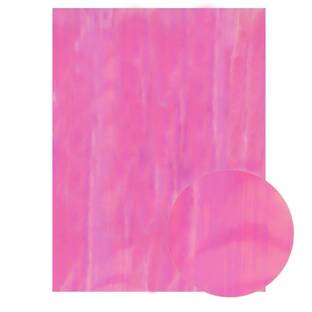 Lisslune | Glittering Pink Snake Print Synthetic Leather Craft Sheets for Creative Projects