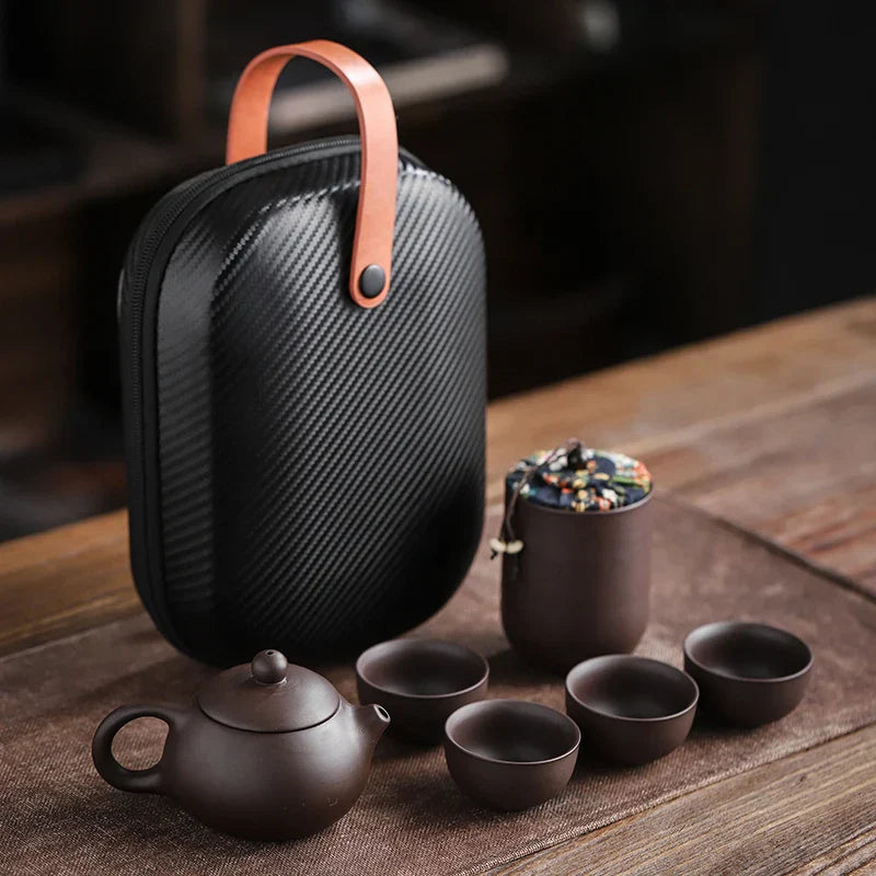 Lisslune | Ceramic Gaiwan Portable Kung Fu Tea Gift Set