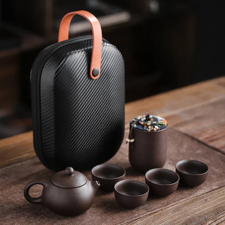 Lisslune | Ceramic Gaiwan Portable Kung Fu Tea Gift Set