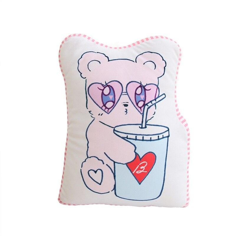 Lisslune | Charming Japanese inspired pink Beca Bear plush pillow - redefining comfort with style