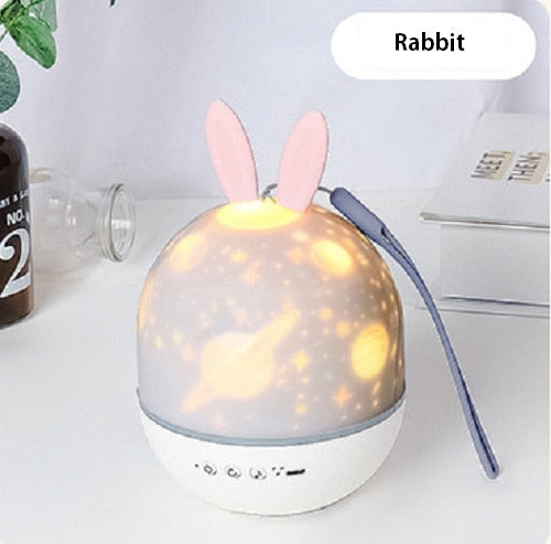 Lisslune | LED Universe Stars Bunny Projector Night Light