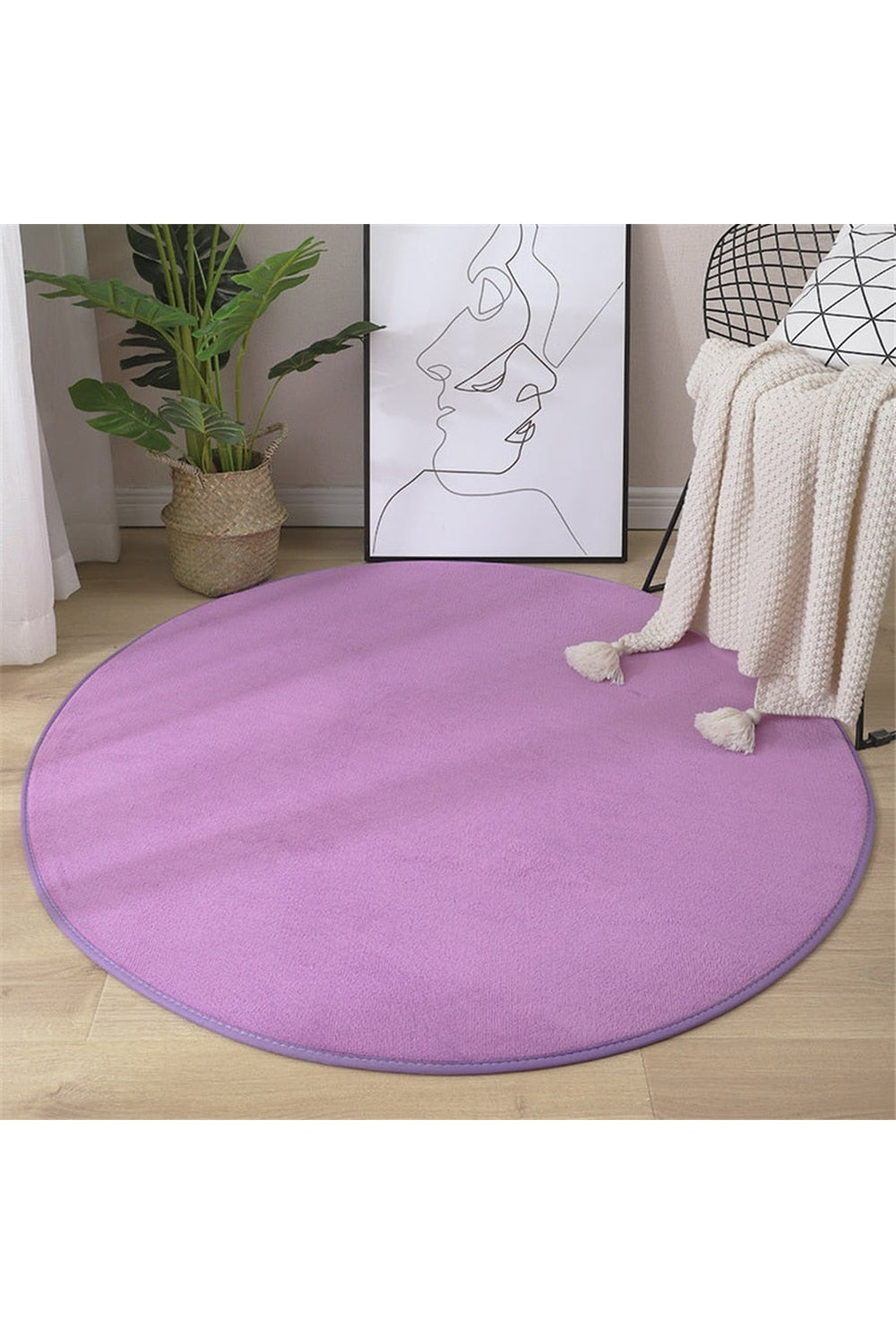 Lisslune | round rug with coral pattern
