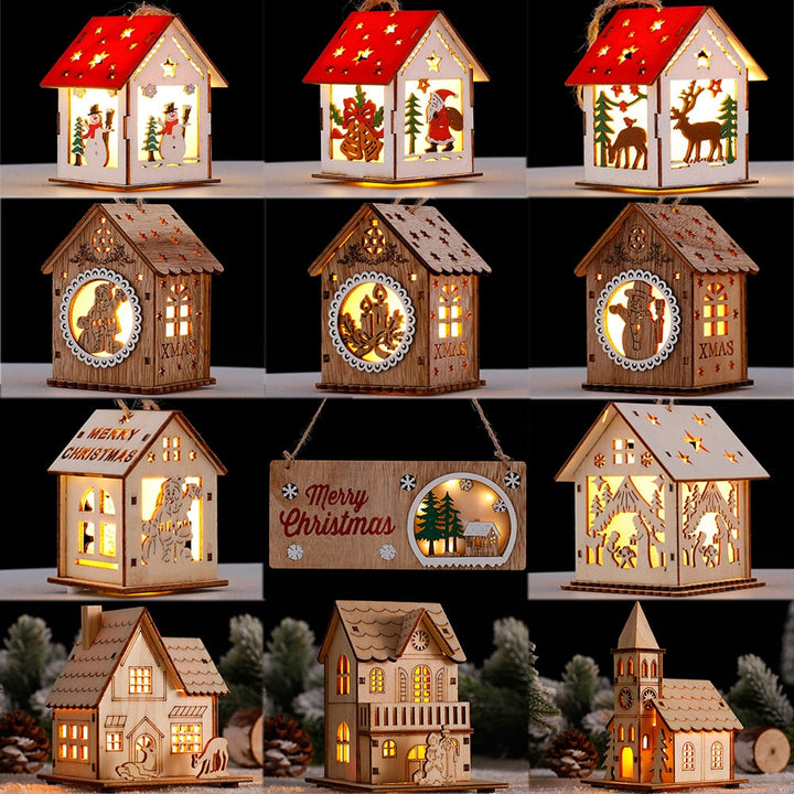 Lisslune | DIY Wooden Hanging House Decor Glowing Lamp