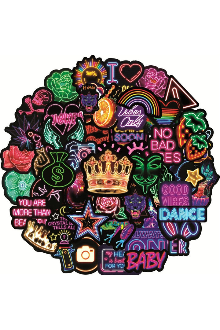 Lisslune | Club Light Graffiti Sticker Set