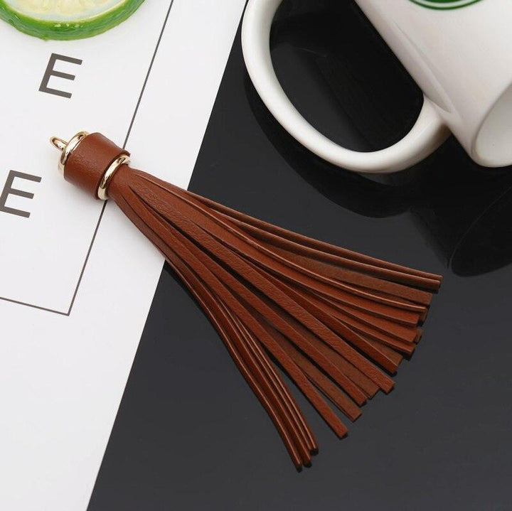 Lisslune | Vibrant 5-piece Synthetic Leather Tassel Fringe Set for Creative Jewelry and Craft Projects