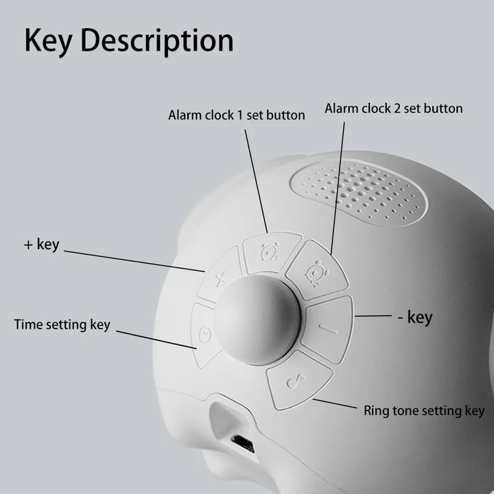 Lisslune | Cute Expression Night Light Alarm Clock