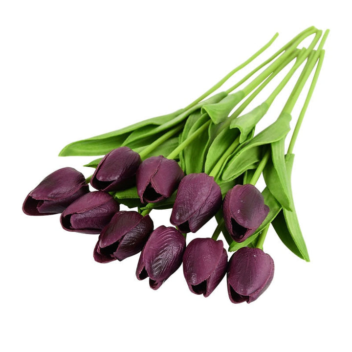 Lisslune | Artificial Flower Bouquet with Tulips, Decoration (10 Pieces)