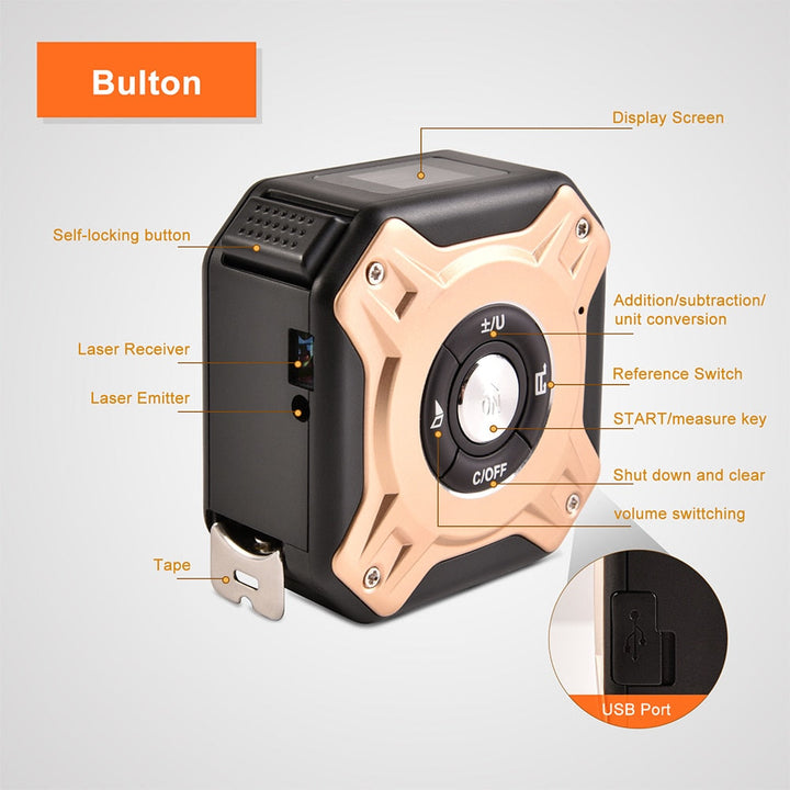 Lisslune | 40M Laser Tape Measure