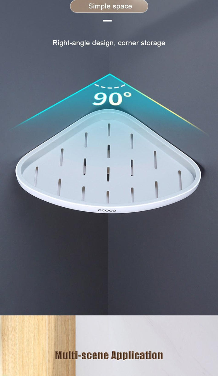 Lisslune | Smart Triangular Bathroom Organizer with Drainage System
