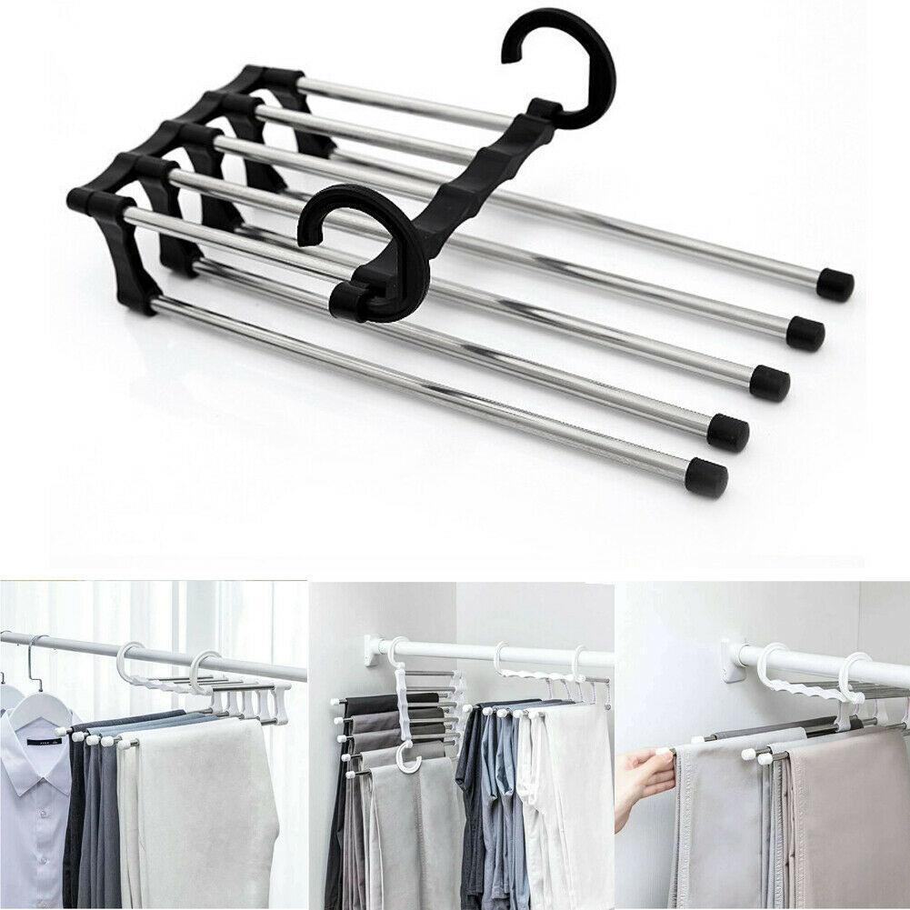 Lisslune | Rotatable Stainless Steel 5-Layer Wardrobe Clothes Organizer