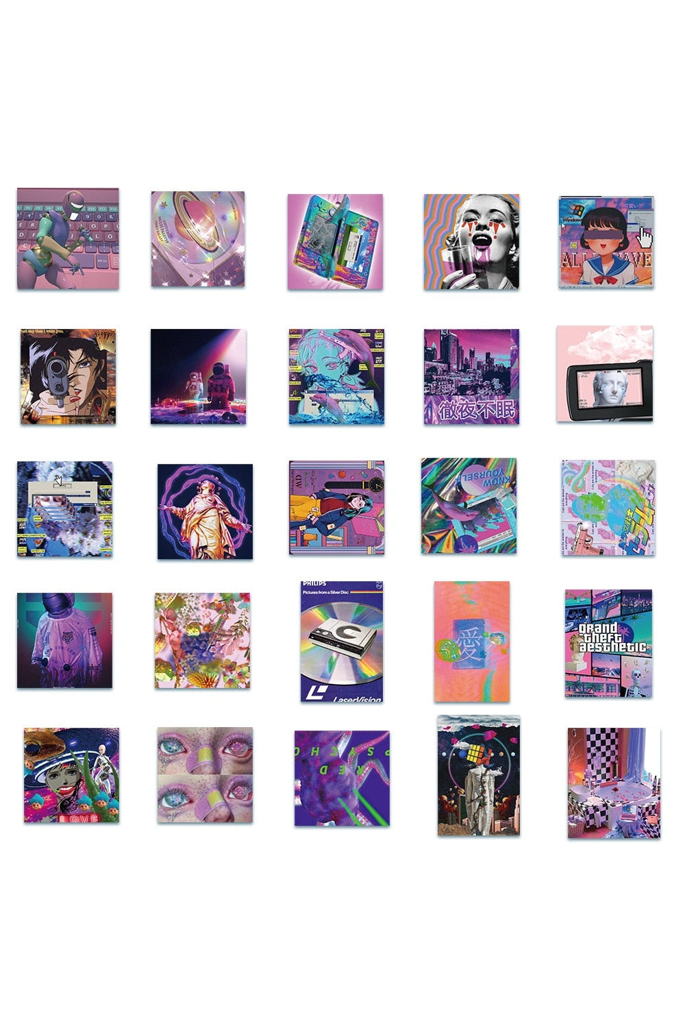 Lisslune | Vaporwave Sticker Collection