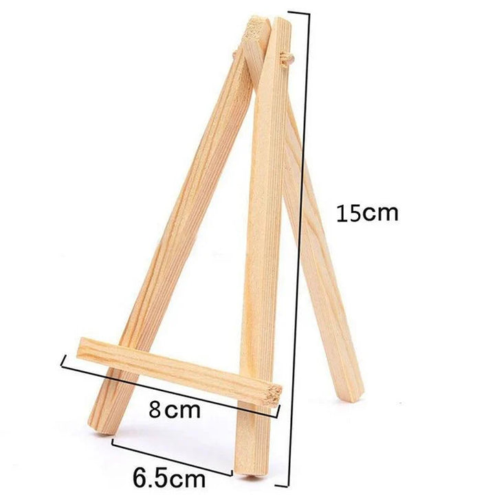 Lisslune | Charming Triangular Mini Wooden Easel for Weddings and Events - 15x8cm Display Holder