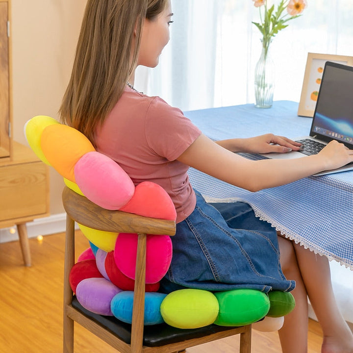 Lisslune | Colorful Sunflower Plush Comfort Seat Cushion