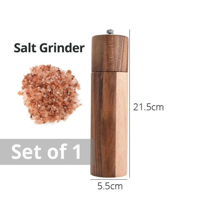 Lisslune | Elegant Acacia Wood Spice Mill Duo - Premium Kitchen Spice Mill