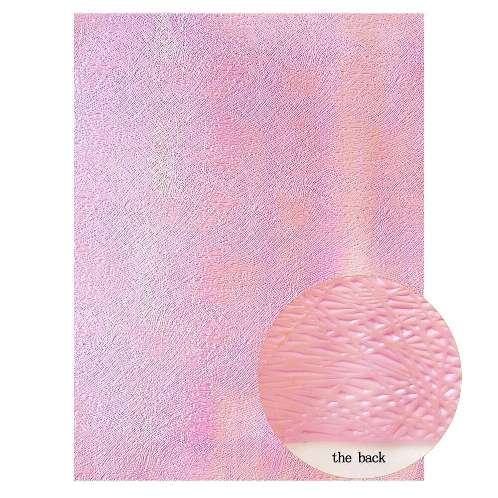 Lisslune | Glittering Pink Snake Print Synthetic Leather Craft Sheets for Creative Projects