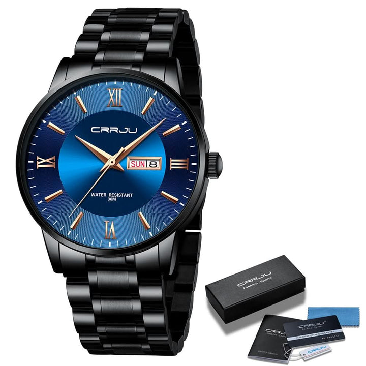Lisslune | Men’s Stainless Steel Waterproof Sport Quartz Watch