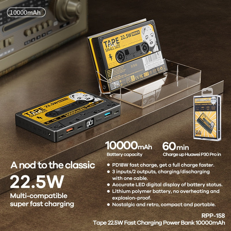 Lisslune | Retro Cassette Power Bank