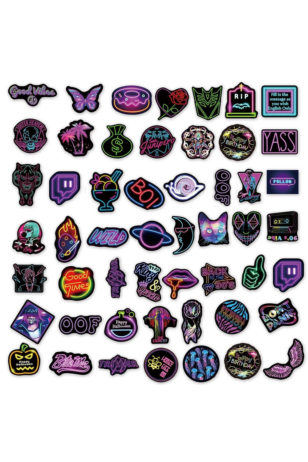 Lisslune | Neon Scrapbooking Sticker