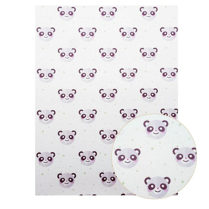 Lisslune | Chic Synthetic Leather Leaves with Luxurious Cartoon Bow Prints for Stylish DIY Creations