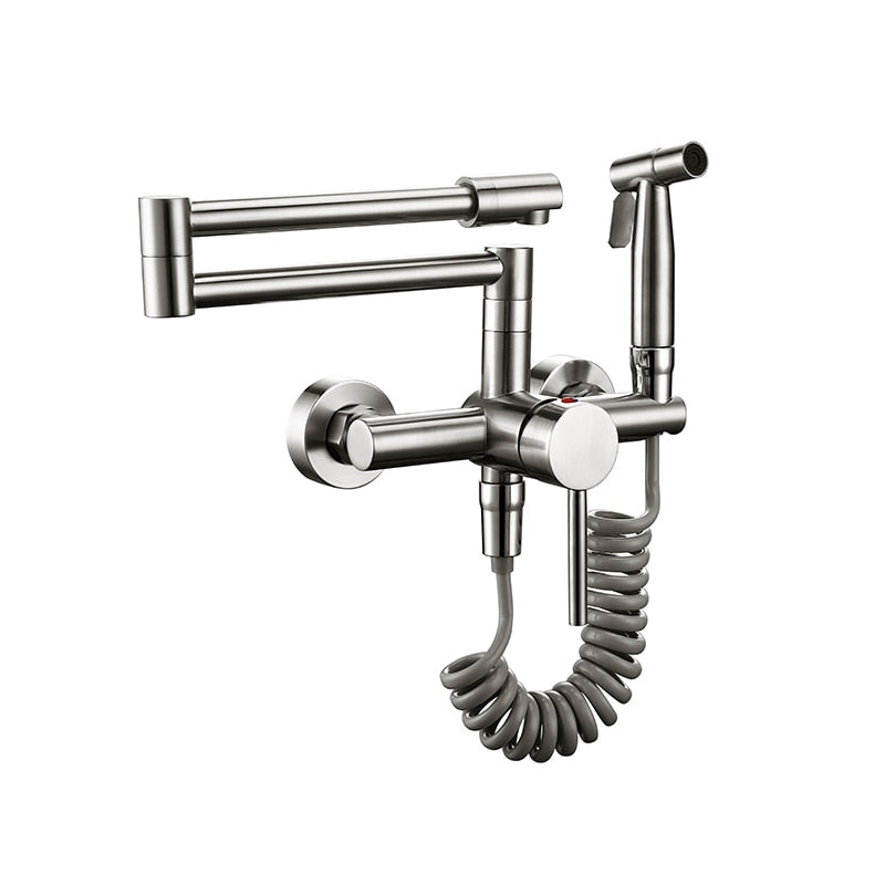 Lisslune | Flexible Kitchen Tap with Pull-Out Spray – Stainless Steel Design