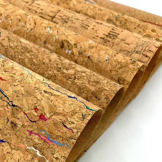 Lisslune | Printed Cork Leather Craft Material - 20cm x 120cm for DIY Projects