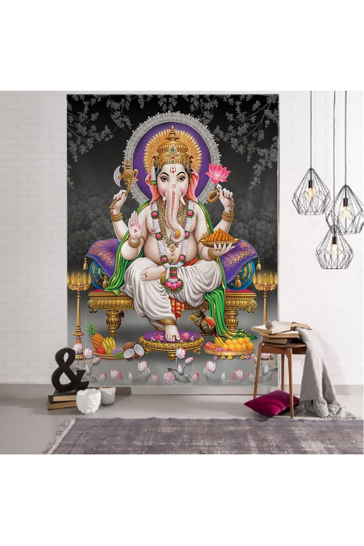 Lisslune | Ganesha Mandala Wall Tapestry