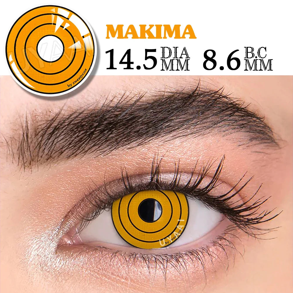 Rynx | 1 Pair Cosplay Contact Lenses Makima Gojo Power Lenses Anime Accessories Anime Lenses Halloween Lens Eyes Eye Drops Sale