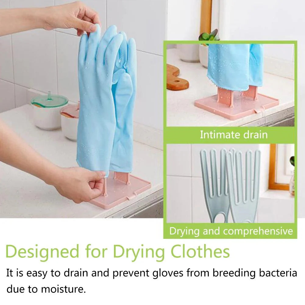 Lisslune | Kitchen sink glove storage system with removable draining rack for a tidy kitchen