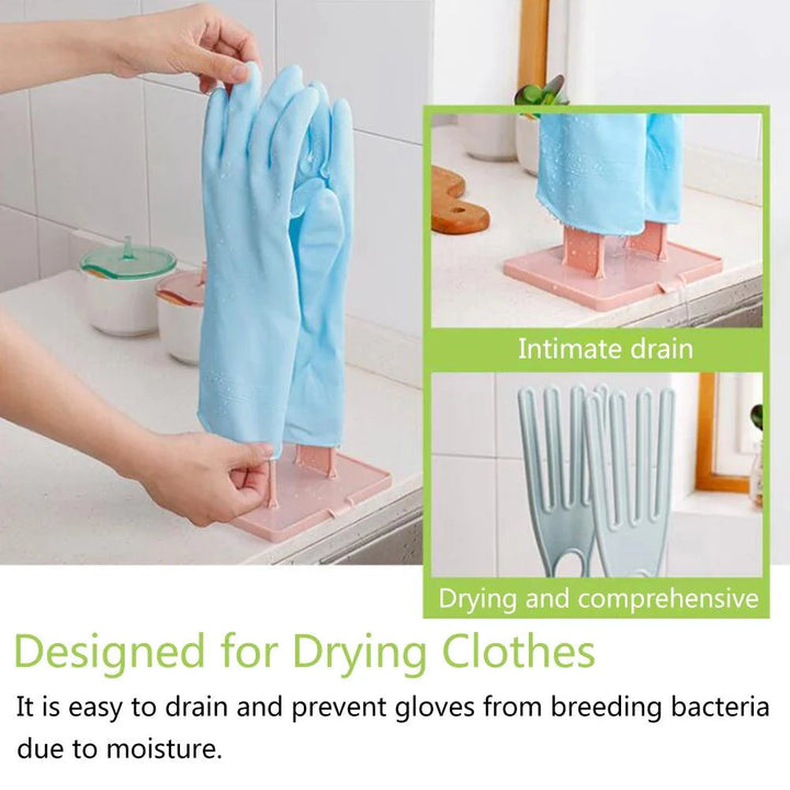 Lisslune | Kitchen sink glove storage system with removable draining rack for a tidy kitchen