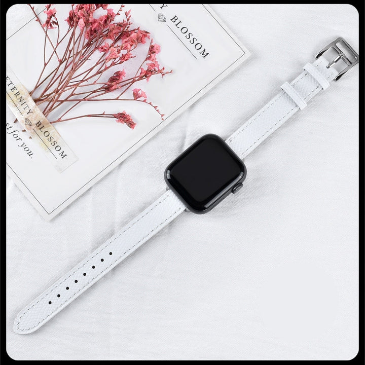 Lisslune | Leather strap for Apple Watch 42mm 38mm Series 3 4 5 6 SE 7 41MM 45MM