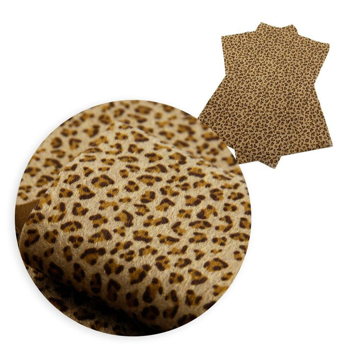 Lisslune | Chic Leopard Print Synthetic Leather Craft Kit - Essential DIY Materials