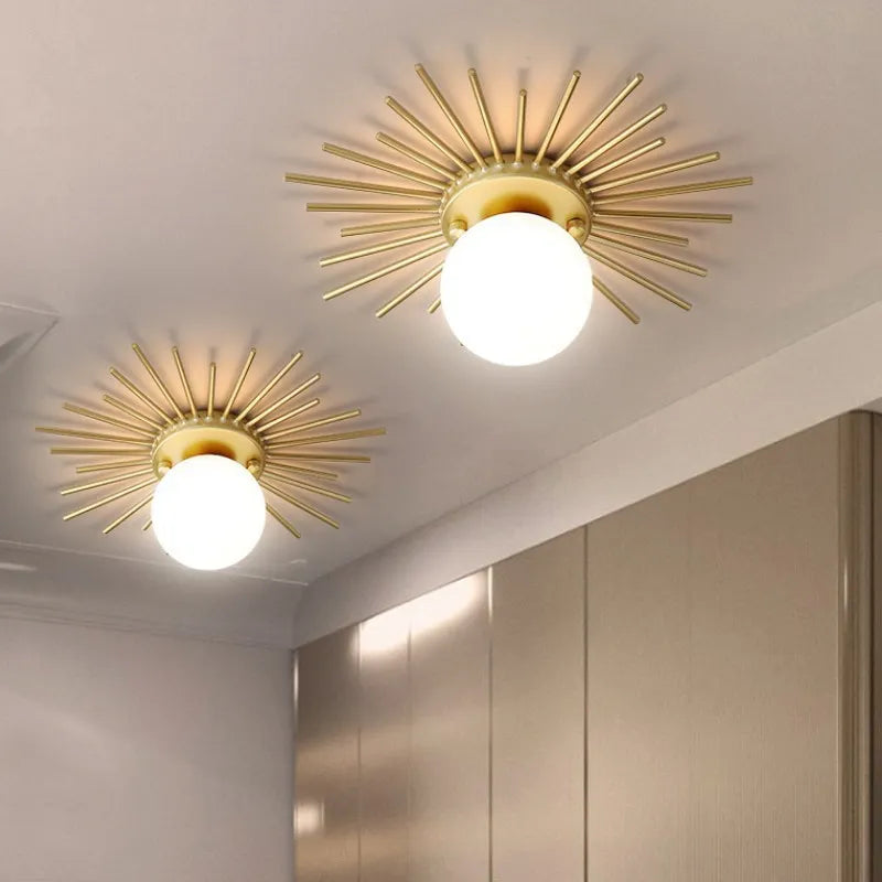 Lisslune | HaloBeam – Elegant Glass and Iron Wall Lamp for Classic Touch