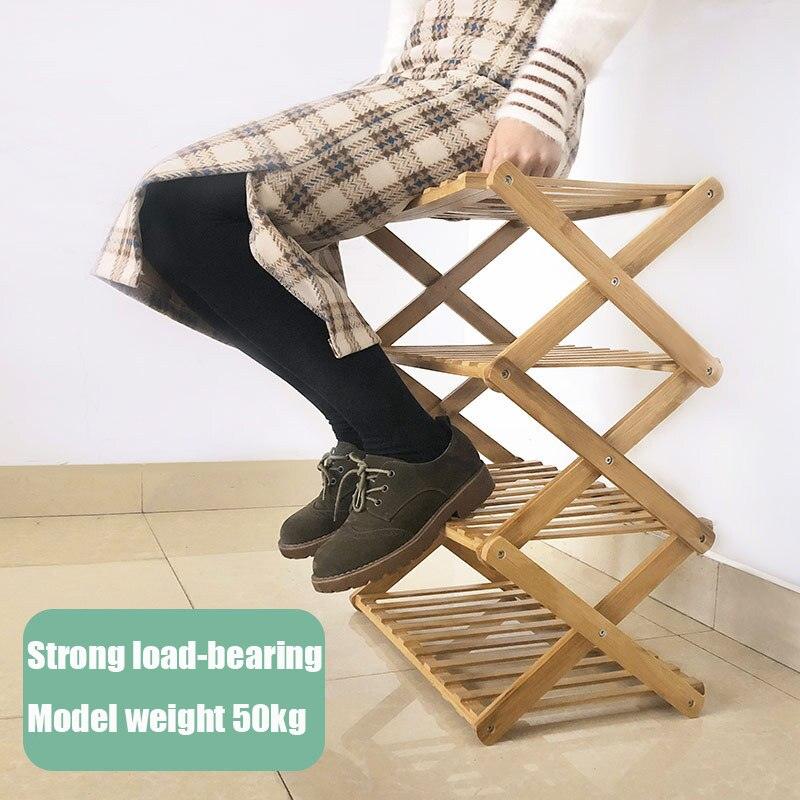 Lisslune | Elegant Bamboo Shoes Display and Storage Shelf