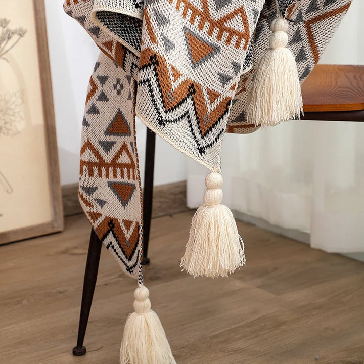 Rynx | Textile City Navajo Sun Blanket Knitted Bohemian Air Conditioning Throw Blanket Living Room Sofa Cover Winter Decoration Bedspread
