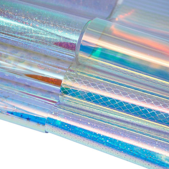 Lisslune | Iridescent PVC Synthetic Leather Jelly Fabric for Innovative DIY Creations