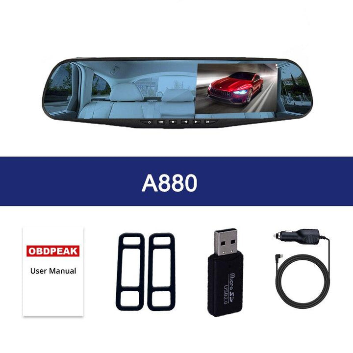 Lisslune | Dual Lens DashCam Vehicle Front and Rear Car Camera HD 1080P Video Recorder