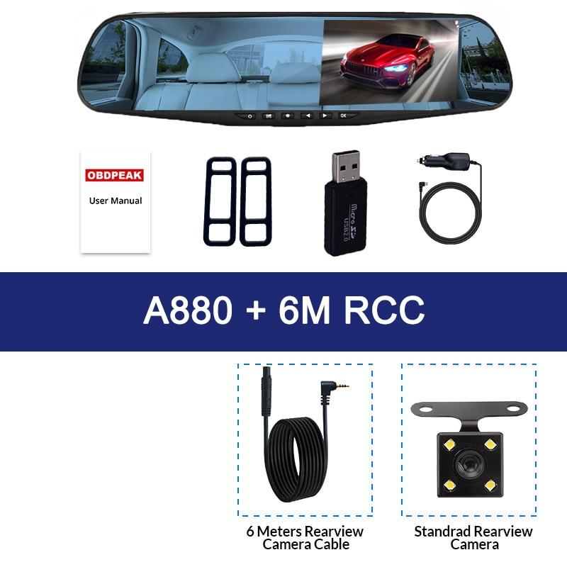 Lisslune | Dual Lens DashCam Vehicle Front and Rear Car Camera HD 1080P Video Recorder