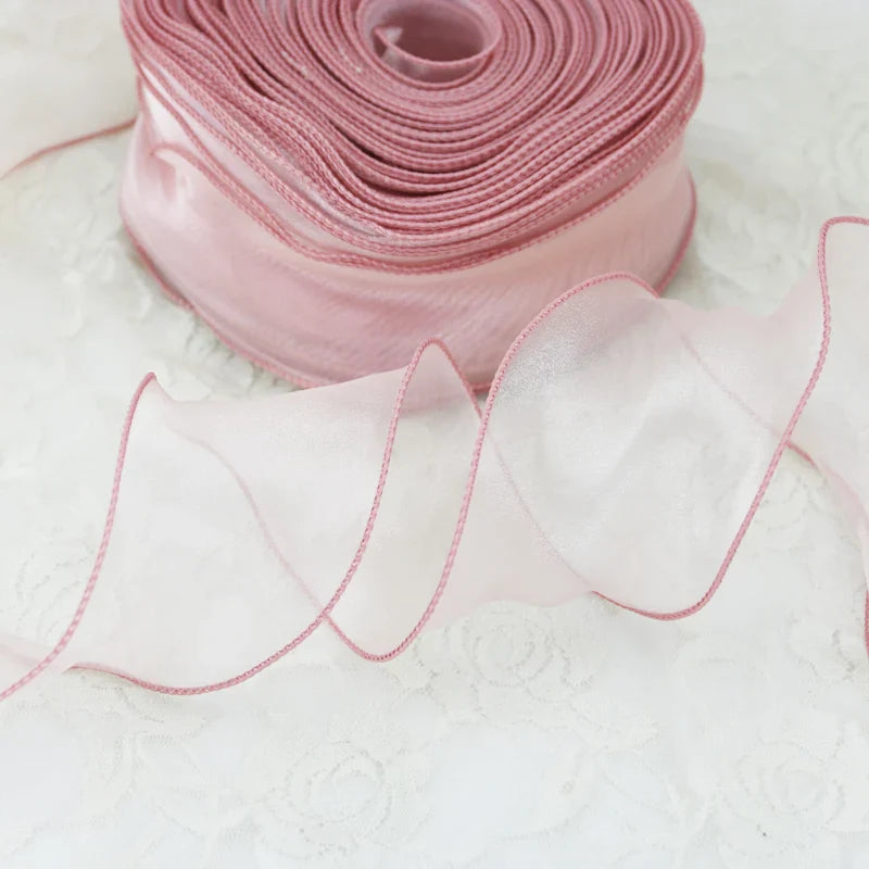 Rynx | 60mm Wave Silk Gauze Ribbon for Hair Ornaments Gift Wrapping Decorative Laces