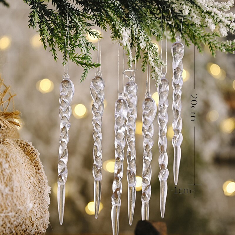 Lisslune | 12Pcs Christmas Tree Decoration Artificial Icicles