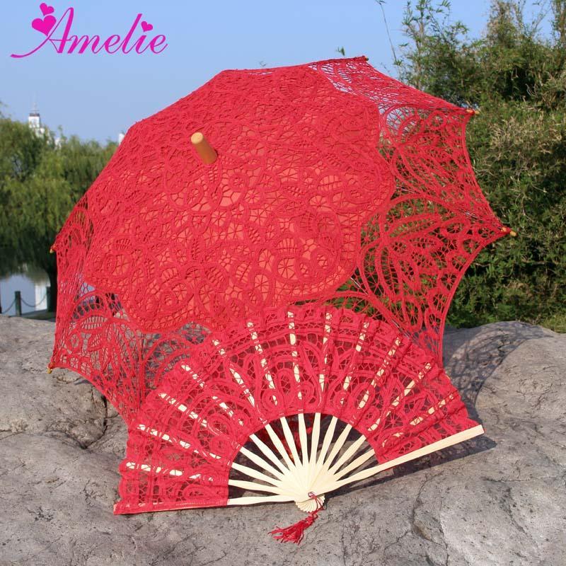 Lisslune | Victorian Elegance Bottle Umbrella and Fan Set: Handmade Timeless Beauty