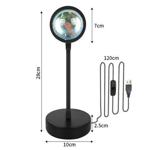 Lisslune | GlowDusk – Sunset Lamp with Adjustable Colors and Angles