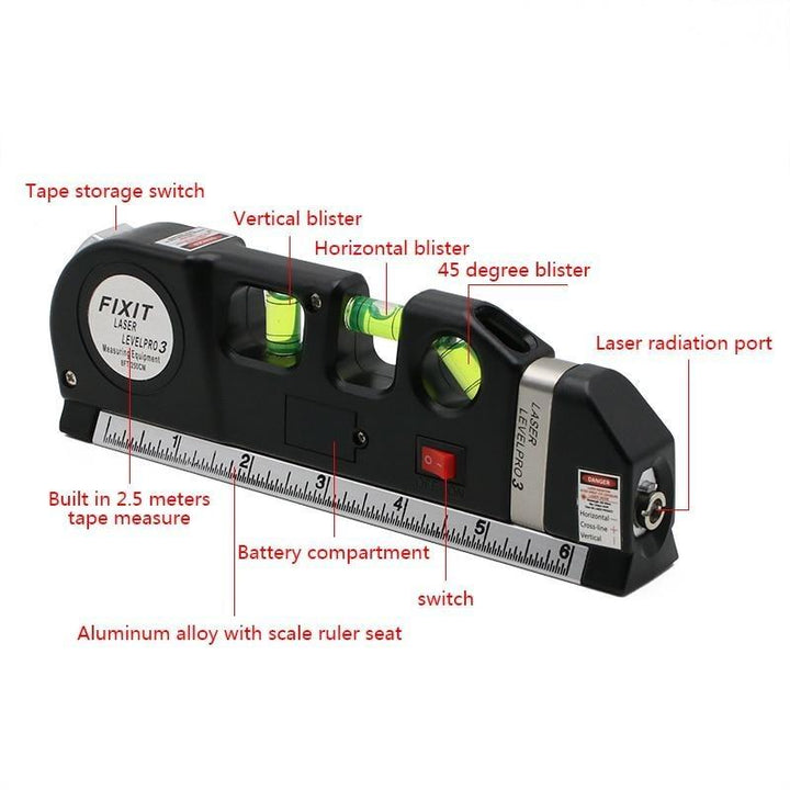 Lisslune | Laser level with measuring tape