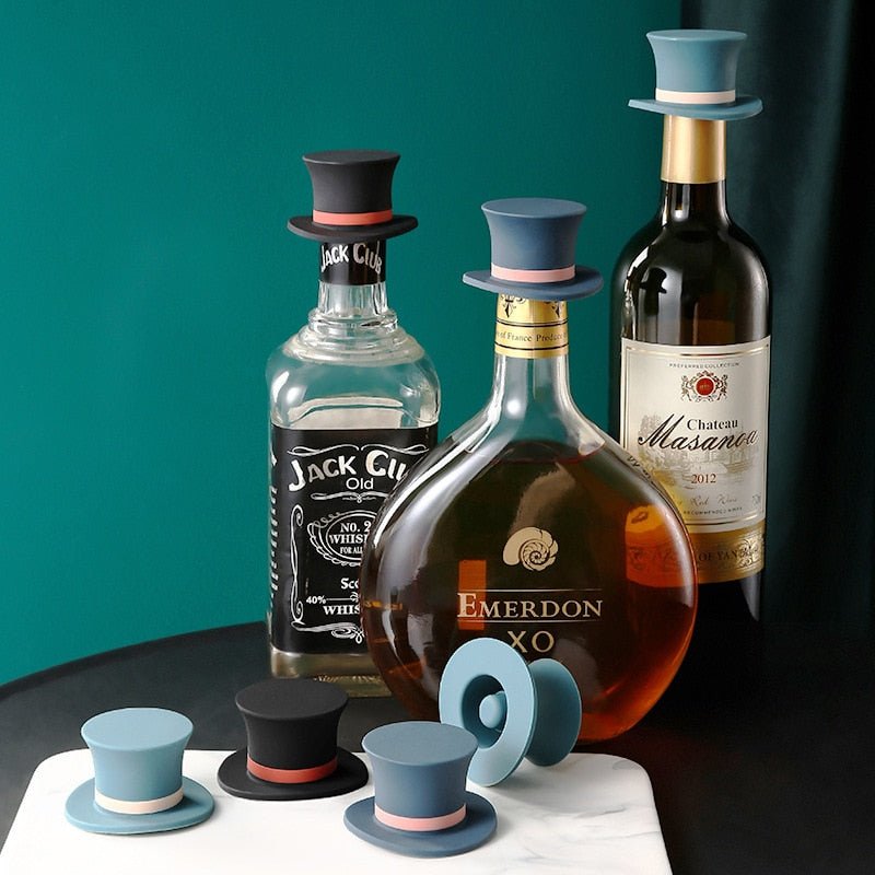 Lisslune | Reusable Silicone Cylinder Hat Wine Stopper