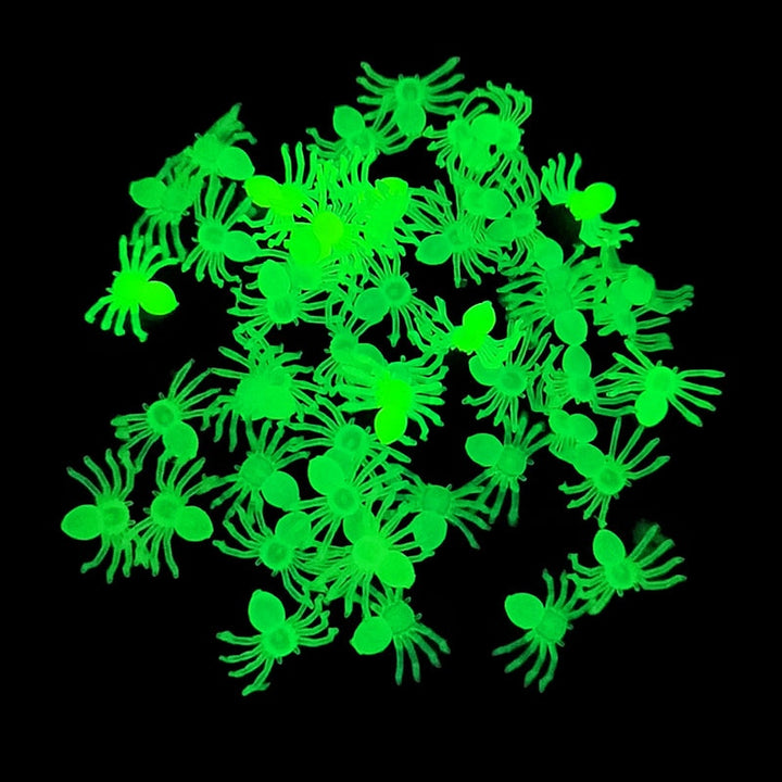 Lisslune | 50Pcs Luminous Glowing Spiders Halloween Decoration