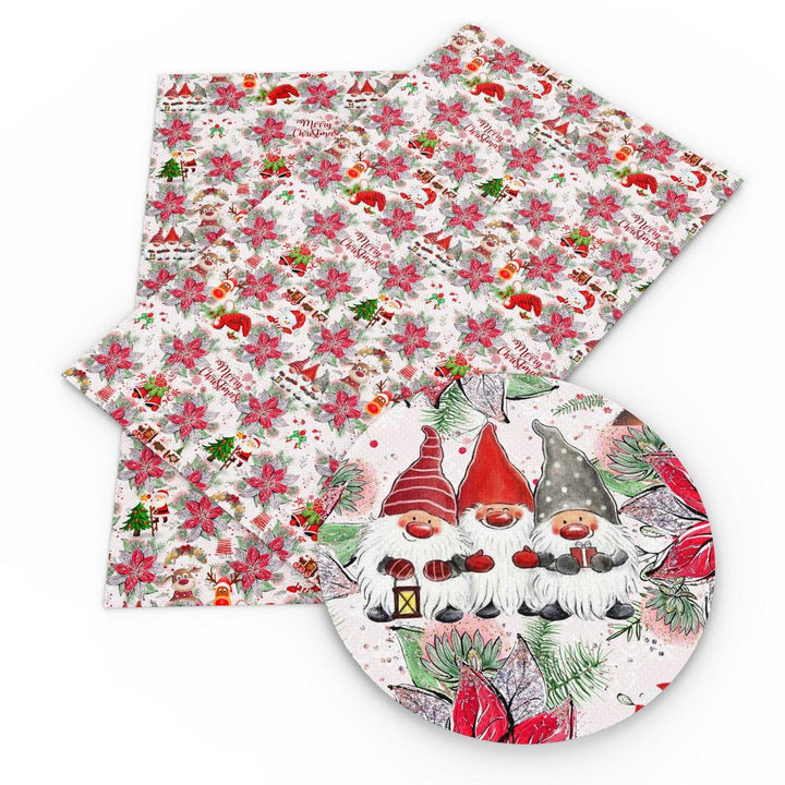 Lisslune | Crimson Holiday Synthetic Leather Craft Set - DIY Festive Fabric Set