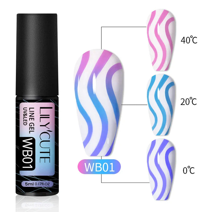 Rynx |5ML Aurora Ocean Blue Liner Gel Polish Nail Art Sparkling Painting Cat Magnetic Gel Semi Permanent UV Gel French Nails